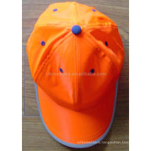 orange High Visibility reflective safety Cap